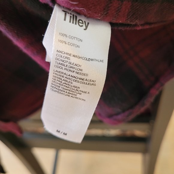 Tilley women's Flannel camp hiking shirt size Medium - Picture 8 of 9